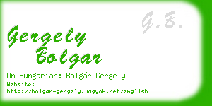 gergely bolgar business card